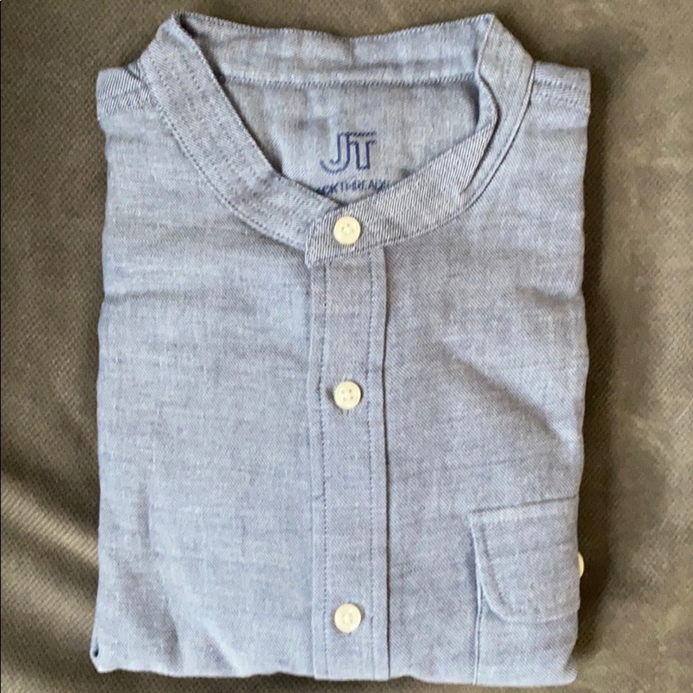 NWT Jack Threads Banded Collar Shirt Sz M Blue
